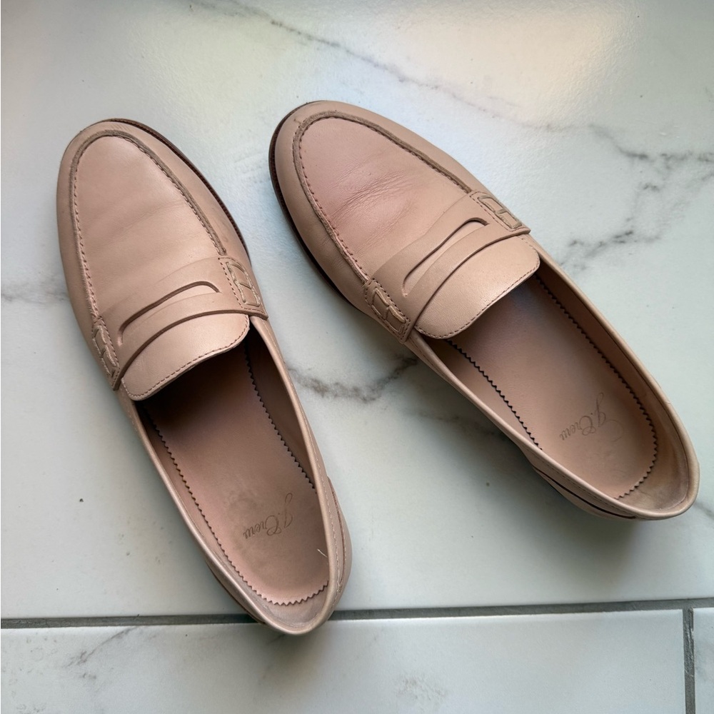 Blush pink Leather Loafers